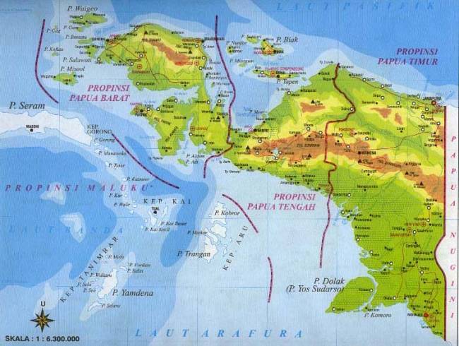 letak geografis papua